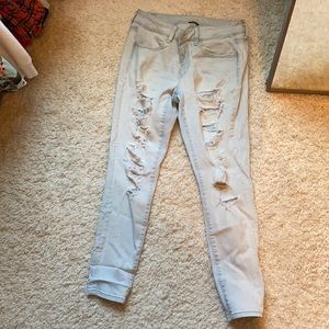 American eagles light wash jeans